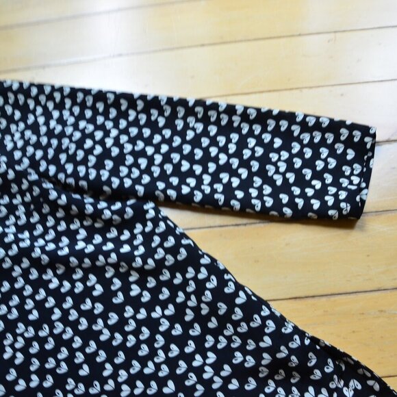 Maeve by Anthropologie Heart Print 100% Silk Top Size XS - Picture 4 of 12